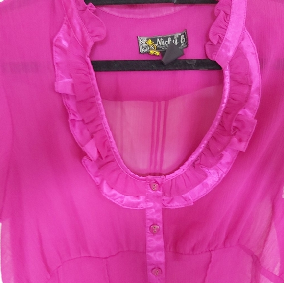 Nicky B bright pink blouse/ B3 - Picture 2 of 6